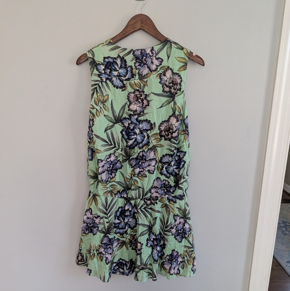 Women's Alice And Olivia Brooke Oasis Mint Floral Dress 6 - Picture 2 of 9